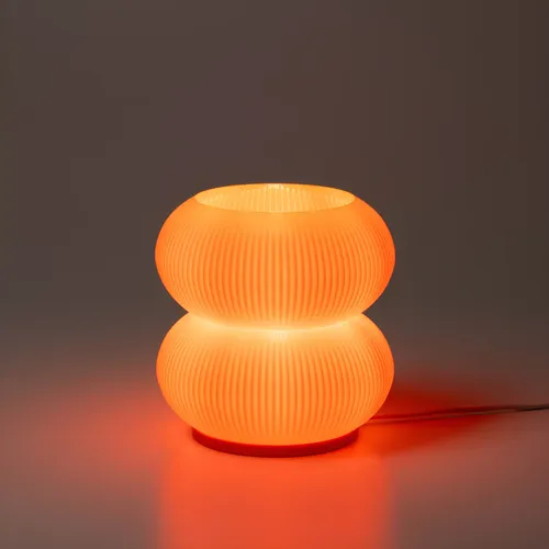 Lampara Velador Mesa Nordico Impresion 3d Luz Calida Esferas