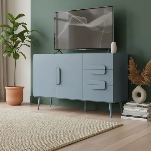Rack Tv Modular Estilo Mallorca Pino Macizo Diseño Exclusivo