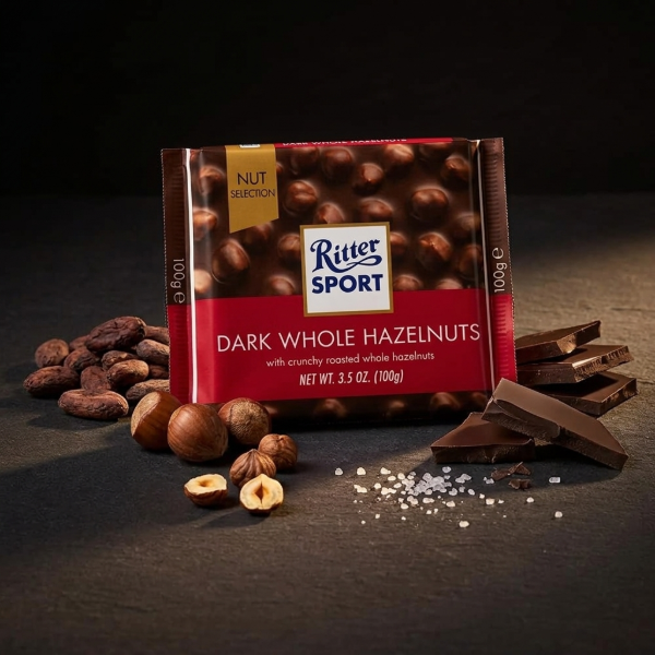 Ritter Sport Chocolate Negro Con Avellanas x 100 gr Ritter Sport Chocolate Negro Con Avellanas x 100 gr