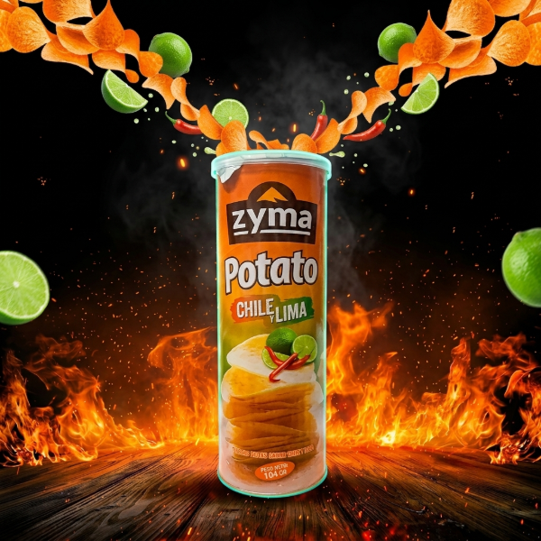 Zyma Papas Fritas Tubo Chile y Lima x 104 gr
