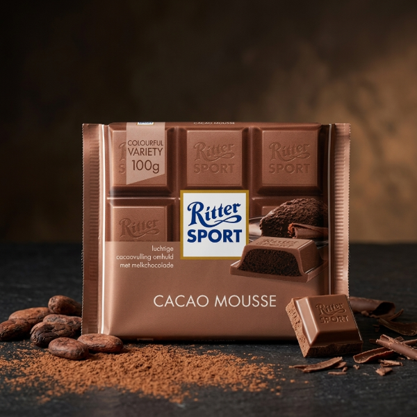 Ritter Sport Chocolate Relleno con Mousse x 100 gr
